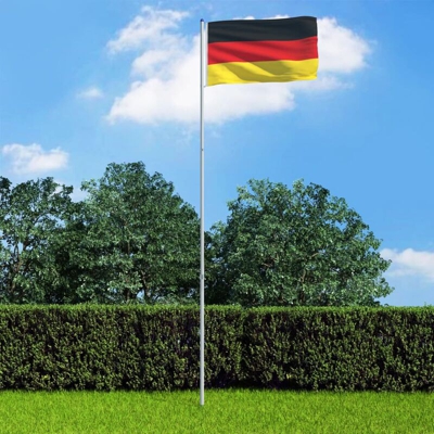 Bandiera della Germania con Pennone in Alluminio 6 m - Multicolore - Youthup