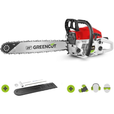 Motosega a scoppio benzina 65cc 3,8cv spada 20' leggera e potente -GREENCUT