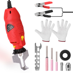 Mini lima per smerigliatrice elettrica portatile, affilacatena per motoseghe 12, tipo a clip per pesci a V, versione rossa en oferta
