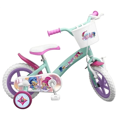 Lgvshopping - Bicicletta Per Bambini 12'' Licenziata Shimmer and Shine Con Borraccia 3-5 Anni