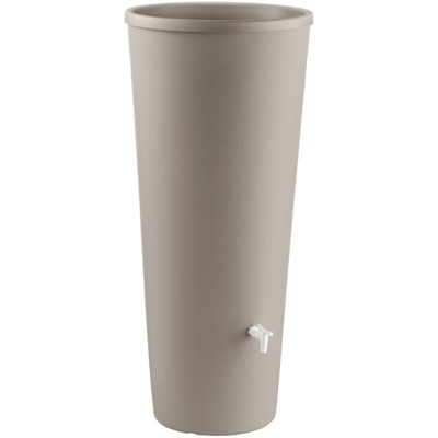 Contenitore acqua con coperchio rotondo e rubinetto in resina 'Genesis' h. 152 cm. Taupe