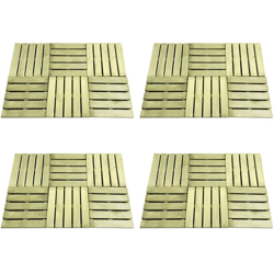Piastrelle per Decking 24 pz 50x50 cm in Legno Verde - Verde - Youthup características