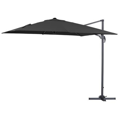 Ombrellone Da Giardino Decentrato In Alluminio Sun 3 - Quadrato - 3 X 3 M - Nero