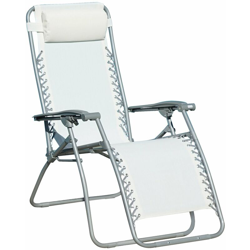 Sedia Sdraio Zero Gravity Reclinabile Pieghevole In Ferro E Textilene Versilia Ecrù precio