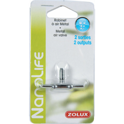 valvola dell'aria in metallo con 2 uscite. per acquario. en oferta