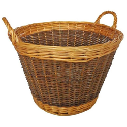 Cesta contenitore porta legna espositore in legno di corteccia tonda cm 50 h 34 características