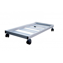 Carrello sottovaso rettangolare con ruote cm. 80 ALLUMINIO en oferta