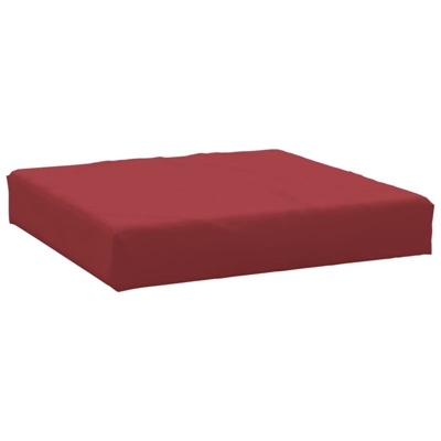 Cuscino per Pouf su Pallet Rosso Vino in Tessuto - Rosso - Vidaxl