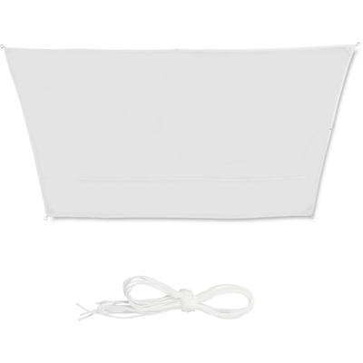 Tenda a Vela Trapezoidale, Idrorepellente, Anti UV, Corde di Supporto, Terrazza e Giardino, 3x4x2x2 m, Bianca