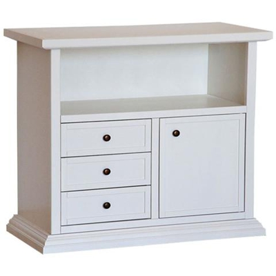 Mobile Porta Tv In Legno Shabby Chic Laccato Bianco
