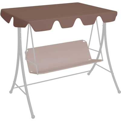 Baldacchino per Dondolo Giardino 270 g/m² Marrone 192x147 cm - Marrone - Vidaxl