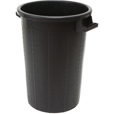 Pattumiera Bidone Nero "Garden" Senza Coperchio Lt. 75 1 Pz