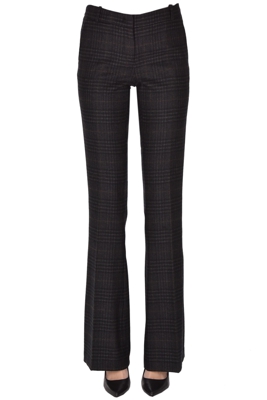 Checked print trousers