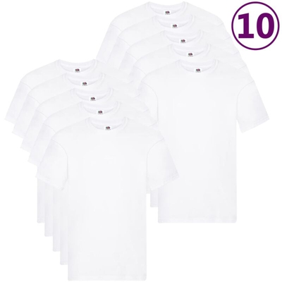 Fruit of the Loom Magliette Originali 10 pz Bianche XL in Cotone - Bianco