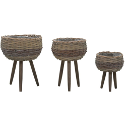 Fioriera 3 pz in Vimini con Rivestimento in PE precio