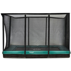 Etan - SOLO TRAMPOLINO Tappeto elastico interrato rettangolare 281x201cm - verde. Rete extra forte e bordo con doppia imbottitura en oferta