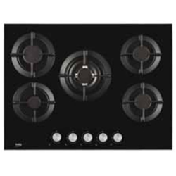 HISW 75222 S piano cottura Nero Da incasso Gas 5 Fornello(i) - Beko en oferta