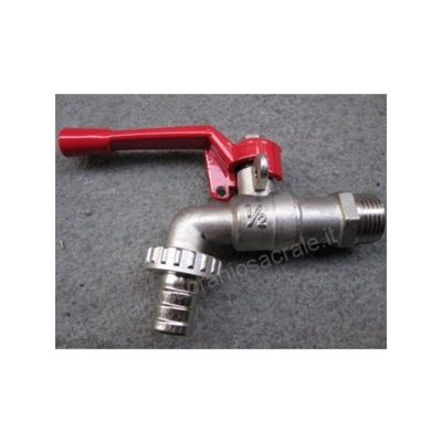 Rubinetto A Sfera 1/2' Con Leva Portalucchetto Porta Lucchetto Portagomma