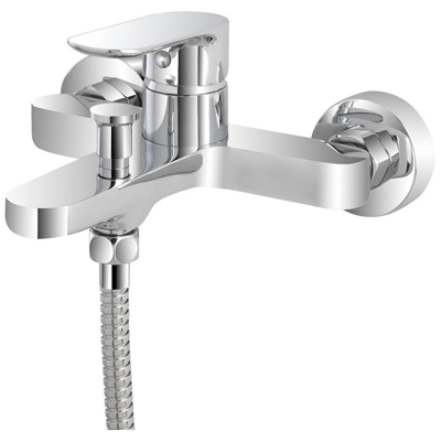 Feridras - Miscelatore Cromato per Vasca Monocomando con Duplex e Doccetta