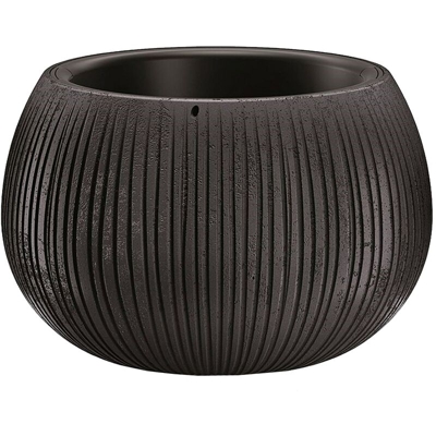 Bowl BETON CON serbatoio in colore cemento nero 16,1 (altezza) x 23,8 (larghezza) x 23,8 (profondità) cm - Prosperplast
