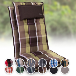 Sylt, Imbottitura, Schienale Alto, Sedia da Giardino, Poggiatesta, Poliestere, 50x120x9cm en oferta