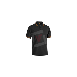POLO SMITH BLACK LINE NERA RIGHE ARANCIO FLUO mis. XXL características
