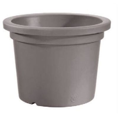 Vaso rotondo in resina 'Cilindro' 50 cm. Taupe
