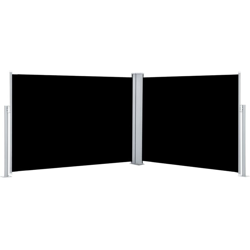 Tenda da Sole Laterale Retrattile Nera 120x1000 cm - Nero - Youthup en oferta