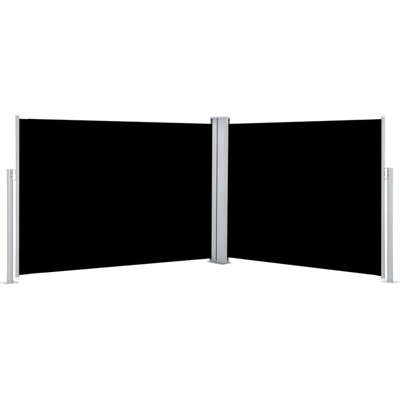 Tenda da Sole Laterale Retrattile Nera 120x1000 cm - Nero - Youthup