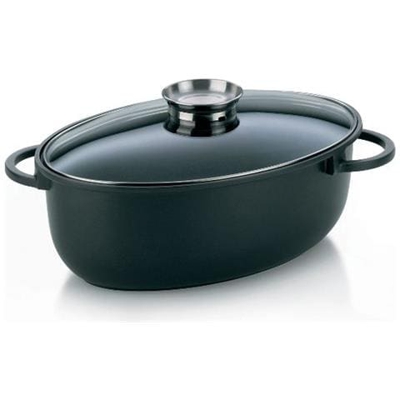 Casseruola In Alluminio Pressofuso Nero Da 45 Cm - 15153
