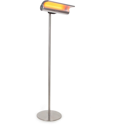 Heat Guard Reflex Calorifero Radiante 1800W IP55 Timer Telecomando Argento