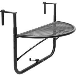 Tavolo pieghevole semicircolare per balcone 60x30cm nero - Primematik características