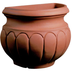 Vaso Resina a Parete Baccellato cm. 49 Terracotta en oferta