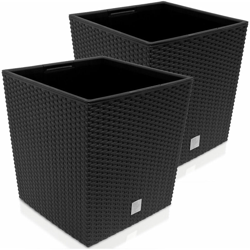 Vaso per fiori e piante 'Rato Low' portavaso fioriera 2x - 64 Ltr. - anthrazit (de) en oferta