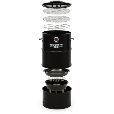 Brooklyn-BBQ Grill 4in1| Ø 42 cm | Acciaio | Verniciato a Polveri