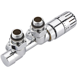 Hudson Reed Valvola a Squadra Termostatica Multiblock ad “H” con Adattatore per Radiatori e Scaldasalviette – Tubi in Rame 16 mm en oferta