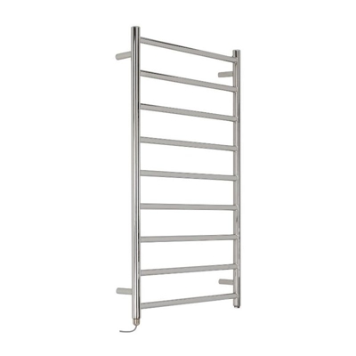 Hudson Reed Quo Scaldasalviette Elettrico Moderno di Design Verticale - Termoarredo Bagno Contemporaneo a Scaletta - Acciaio Inox Cromato - 300W