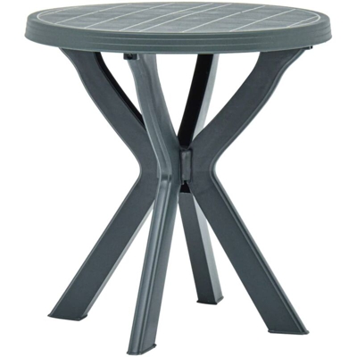 Tavolo da Bistrot Ø70 cm in Plastica Verde - Verde - Vidaxl