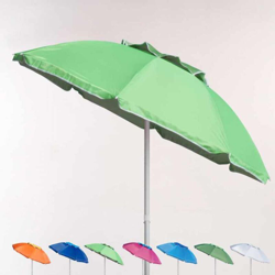 Ombrellone mare spiaggia alluminio 200 cm antivento protezione uv Corsica | Verde 2 precio