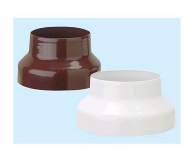 EAC - Riduzione Per Tubi Stufa In Acciaio Porcellanato Colore Bianco 13-12cm 1pz