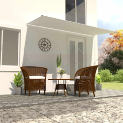vidaXL Tenda da Sole Retrattile 400x150 cm Crema - crema en oferta