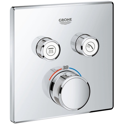 Termostato Grohe Grohe Grohtherm SmartControl con due valvole di intercettazione, colorazione: cromo - 29124000