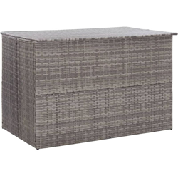 Baule da Giardino Grigio 150x100x100 cm in Polyrattan - Grigio - Vidaxl características