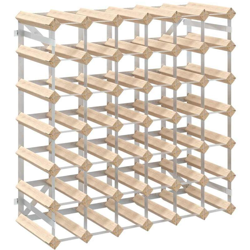 Portavini da 42 Bottiglie in Legno Massello di Pino - Beige - Vidaxl características