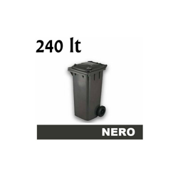 Grecoshop - Cassonetto/Pattumiera/Contenitore/Bidone per raccolta rifiuti uso esterno 240lt Nero en oferta