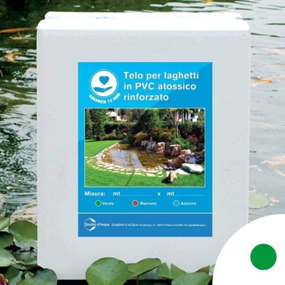 Giardini D'-acqua - Telo per laghetto rinforzato in pvc verde 5,00 x 6,00 metri