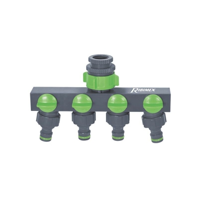 Presa rubinetto bimateriale 4 circuiti con leva di arresto