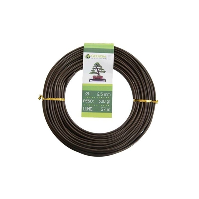 Filo di alluminio ramato (alluminio-ramato) Geotools 2,5 mm per bonsai, 500 gr, 37 m
