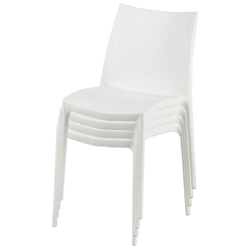 Set 4 Sedie Zip Bianche Impilabili Polipropilene Per Esterno E Interno características