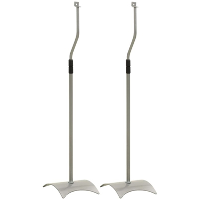 vidaXL Supporto Universale per Altoparlanti Argento 2 pz - Argento